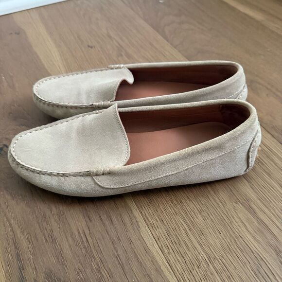 M Gemi The Felize Suede Driving Moccasin Loafer Latte $228 39.5 8.5 - Picture 2 of 8